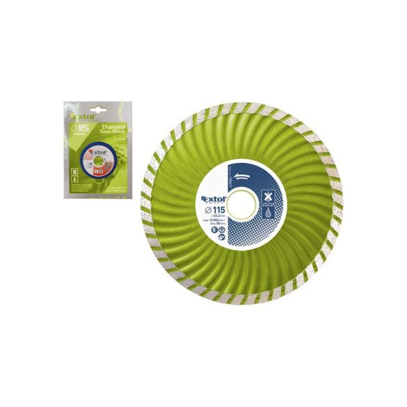 EXTOL CRAFT disc diamantat TURBO; 125×2,4×22,2mm, max.12.200 rot/min