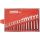 Set de chei combinate FORTUM 16 buc, 6-24mm 61CrV5, crom mat, husă textilă