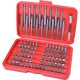 EXTOL PREMIUM set de șurubelnițe 98 buc Cr.V., plate:3-7mm, PH0-3, PZ0-3, HEX 1,5-6mm, T și TTa 8-40, cu biți lungi