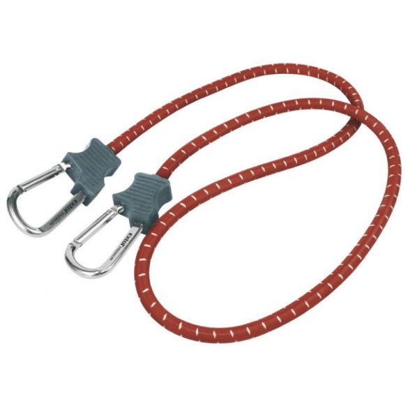EXTOL PREMIUM coardă elastică 1 buc, 80cm × 10mm, cu carabină la ambele capete, cauciuc extra rezistent