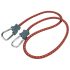 EXTOL PREMIUM coardă elastică 1 buc, 80cm × 10mm, cu carabină la ambele capete, cauciuc extra rezistent