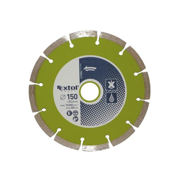 EXTOL CRAFT disc diamantat segmentat; 125×22,2mm, max.12.250 rotații/minut