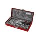 FORTUM set chei tubulare și capete bit 1/4', 31 piese, 61CrV5; crom mat FORTUM