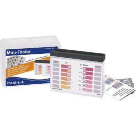   PoolTester PTM100 Mini aparat de testare a apei, cu tablete, pentru măsurarea pH / Cl sau Br, dimensiune mică, utilizare practică