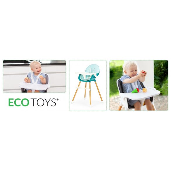 Scaun de hrănire 2în1 ECOTOYS - confortabil, practic, ecologic
