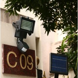 Lampă solară cu senzor de mișcare, 60 LED-uri