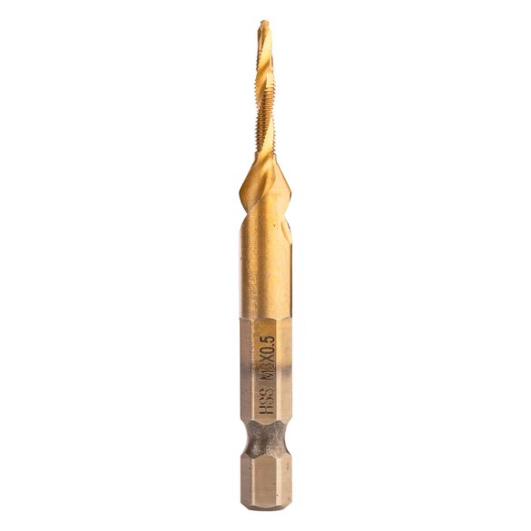 NEO TOOLS Taraud mecanic, 2în1 cu margine de pre-găurire, HSS-Titan, M3X0,5mm, coadă hexagonală 08-949