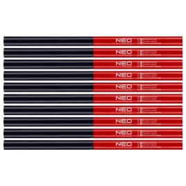   NEO TOOLS Creion dulgher bicolor, roșu-albastru, 12 bucăți 13-805