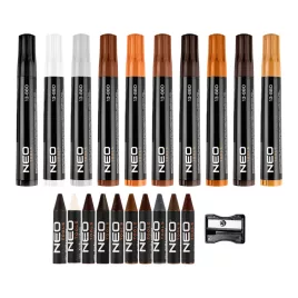   Set de reparații pentru mobilă cu filtru și cretă NEO TOOLS, 21 bucăți 13-880