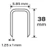 NEO TOOLS Capse, galvanizate tip 90, pentru capsator pneumatic (14-570), GA18, 38mm, 4000 buc 14-630