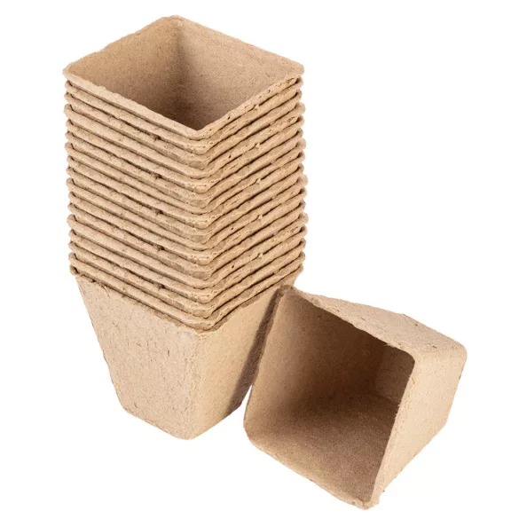 VERTO Cutie pentru răsaduri, hârtie, 8x8x7,8cm, 18 buc/pachet 15G464