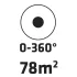 VERTO Aspersor circular, reglabil 0-360°, cu țăruș, 78 m2 15G785