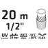 VERTO Furtun de grădină 20 m, 1/2", ECONOMIC, verde 15G800
