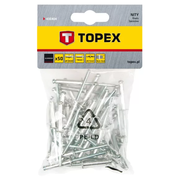 TOPEX Nituri 4.0X16, 50buc 43E404