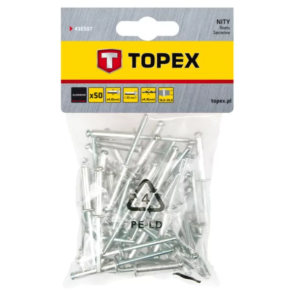 TOPEX nituri 4.8X23, 50buc 43E507