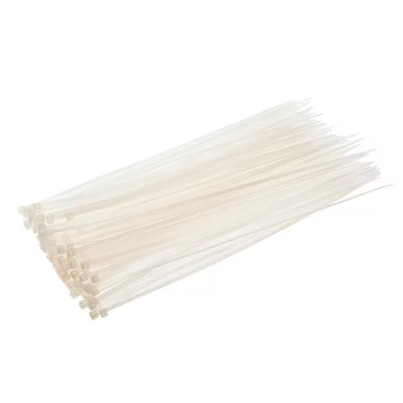 TOPEX Colier cablu, legătură rapidă, 2,5mm x 100mm, alb, 100buc 44E975