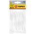 TOPEX Colier cablu, legătură rapidă, 2,5mm x 100mm, alb, 100buc 44E975