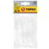 TOPEX Colier cablu, legătură rapidă, 2,5mm x 100mm, alb, 100buc 44E975