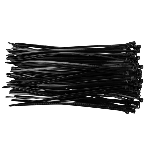 TOPEX Colier cablu, legătură rapidă, 3,6mm x 200mm, negru, 100buc 44E976