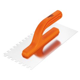   NEO TOOLS Gletieră din oțel, zimțată, inoxidabilă, 270x125mm, 8x8x8mm, mâner din plastic 50-203