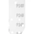 GRAPHITE Hârtie abrazivă pentru șlefuitor delta, cu arici, 11 găuri 140 x 140 x 80mm, K240, 5 bucăți 54H015