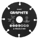 GRAPHITE Disc de tăiere, pentru lemn și plastic, carbură de tungsten, 115x22.2mm 55H697