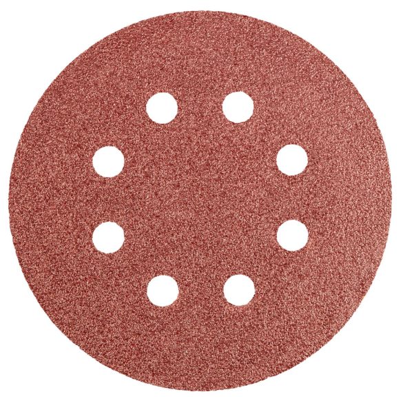 GRAPHITE Hârtie abrazivă, cu arici 125mm, K60, 8 găuri, 5buc 55H940