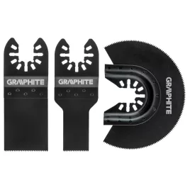   GRAPHITE Set 3 lame de tăiere pentru lemn pentru mașină multifuncțională 56H070
