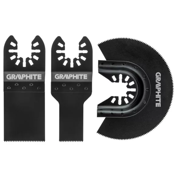 GRAPHITE Set 3 lame de tăiere pentru lemn pentru mașină multifuncțională 56H070
