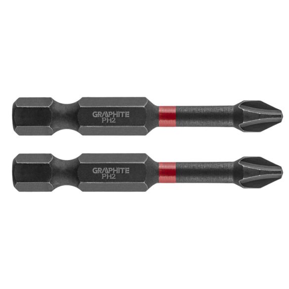 GRAPHITE Bit de impact cu torsiune PH2x50mm, 2buc 56H519