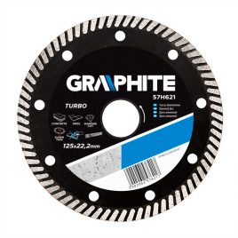   GRAPHITE Disc diamantat de tăiere 125mm TURBO SUBȚIRE 57H621