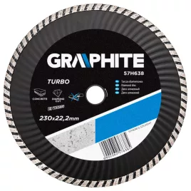   GRAPHITE Disc diamantat de tăiere 230mm TURBO CU RADIATOR 57H638