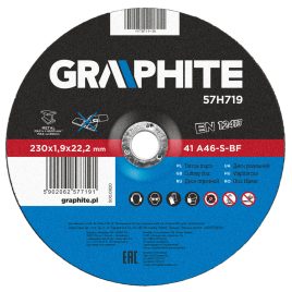 GRAPHITE Disc tăiere metal 230x1.9x22mm 57H719
