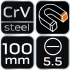 NEO TOOLS Șurubelniță plată 5.5x100mm cu garanție de 25 ani 04-174
