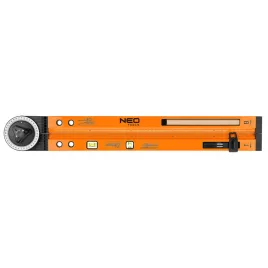   NEO TOOLS Raportor cu carcasă din aluminiu, nivelă și creion de marcat 72-225