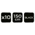 NEO TOOLS Șireturi 150cm, negre, Unitate de comandă: 10buc 82-391