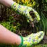 Mănuși de grădinărit VERTO, acoperire cu nitril, model floral, 4131X, 9", material respirabil 97H142