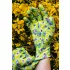 Mănuși de grădinărit VERTO, acoperire cu nitril, model floral, 4131X, 9", material respirabil 97H142