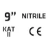Mănuși de grădinărit VERTO, acoperire cu nitril, model floral, 4131X, 9", material respirabil 97H142