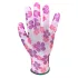 VERTO Mănuși de grădinărit, poliester, model floral, 9", CAT I. 97H148
