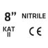 VERTO Mănușă de grădinărit, acoperire cu nitril, 4131X, 8", material superior respirabil 97H151