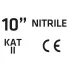 Mănuși de grădinărit VERTO, acoperire nitril, 4131X, 10", material respirabil 97H153