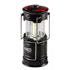   Lampă de camping NEO TOOLS, 3 funcții, pliabilă, 200 lumeni, pe baterii 3xAA, LED COB, 3W 99-030