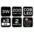 Lampă de camping NEO TOOLS, 3 funcții, pliabilă, 200 lumeni, pe baterii 3xAA, LED COB, 3W 99-030