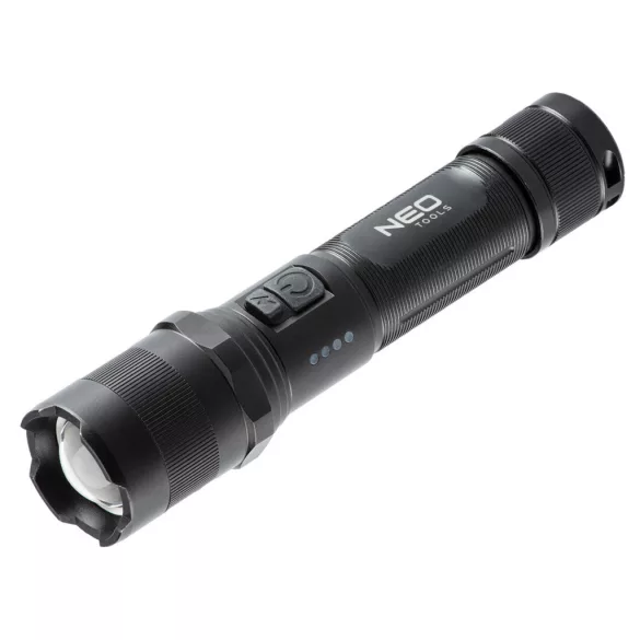 NEO TOOLS Lanternă reîncărcabilă, USB, 1000 lumeni, OSRAM P9 LED, 10W 99-035
