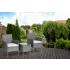 Set mobilier de grădină cu efect de ratan – masă și scaune, gri, MultiGarden