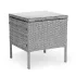 Set mobilier de grădină cu efect de ratan – masă și scaune, gri, MultiGarden