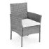 Set mobilier de grădină cu efect de ratan – masă și scaune, gri, MultiGarden
