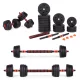 Set haltere ajustabile 2x20 kg cu bară de 40 kg
