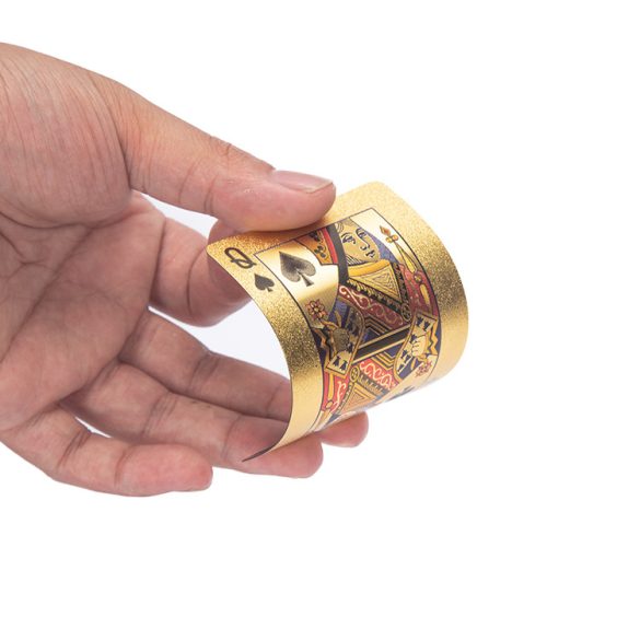 Pachet de cărți de poker placat cu aur de 24 de carate